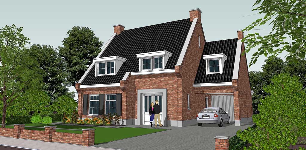 nieuwbouw woning klassieke engelse stijl